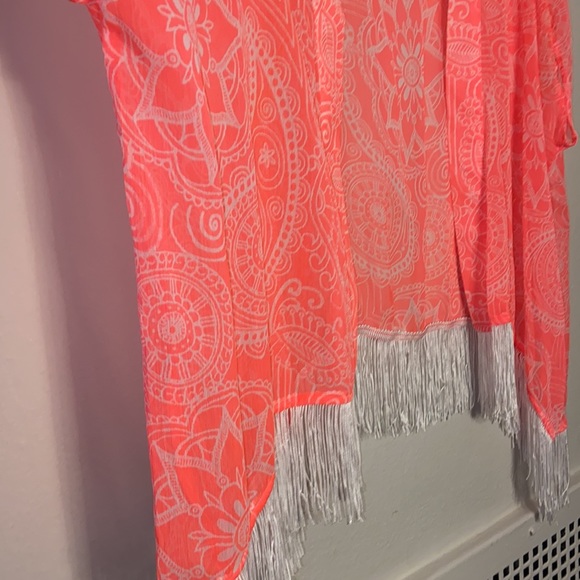 Paisley Floral Festival Shawl with Frills size XL EUC - Picture 3 of 3